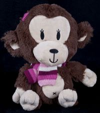 The Childrens Place TCP Brown Girl Monkey w/ Scarf Plush Lovey